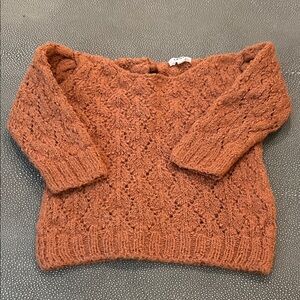 Oeuf Kids Textured Knit Sweater - Rust